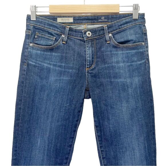 AG Adriano Goldschmied Jeans The Stevie Cuff in Blue Ambit Straight Leg Size 27 - Picture 6 of 13